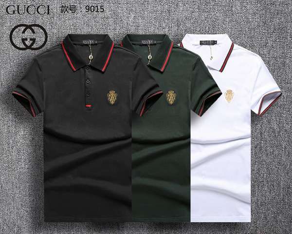 gucci衣服 2018新款 简约休闲男生翻领短袖polo衫 maigou9015款