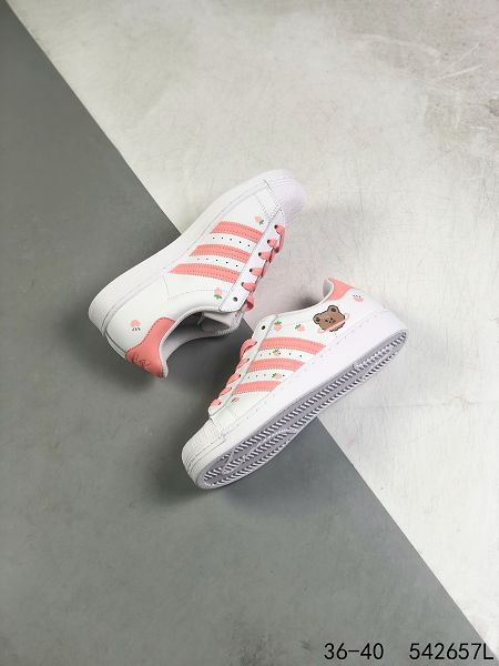 Adidas Superstar 2022新款 貝殼頭系列三葉草女款板鞋