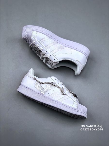 adidas superstar 2021新款 愛迪達貝殼頭金屬色鏈條女生板鞋