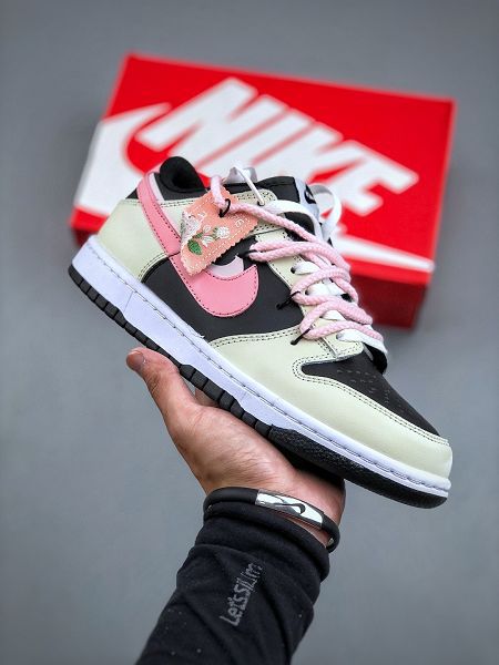 Nike SB Dunk Low GreenBeige 綁繩解構風系列 男女款低幫休閒運動滑板板鞋