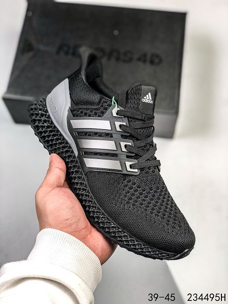 Adidas Ultra 4D 2021新款 針織4D黑科技打印底男生慢跑鞋