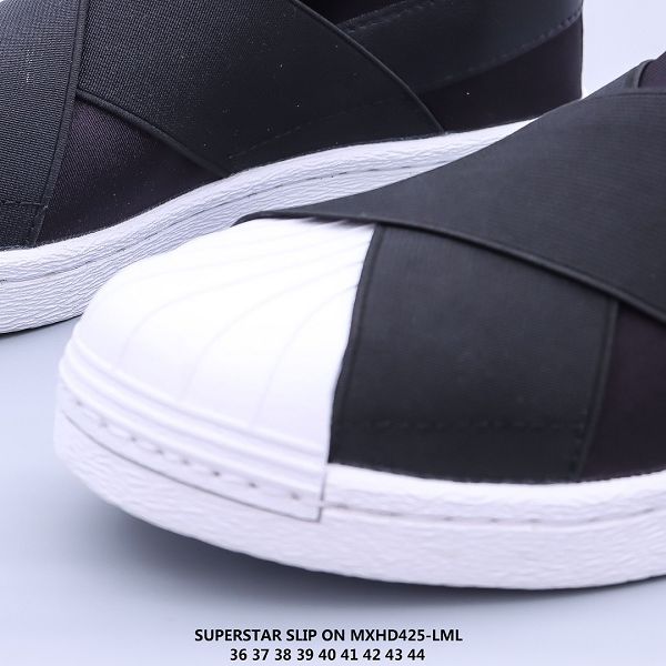 Adidas Superstar Slip-On 2022新款 經典交叉綁帶貝殼頭男女款休閑板鞋