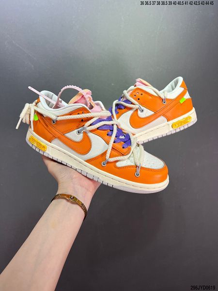 OFF-WHITE x Nike Dunk Low x FL 2022新款 三方聯名款男女生解構綁帶滑板鞋