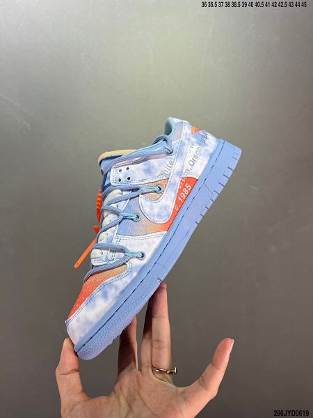 OFF-WHITE x Nike Dunk Low x FL 2022新款 三方聯名款男女生解構綁帶滑板鞋