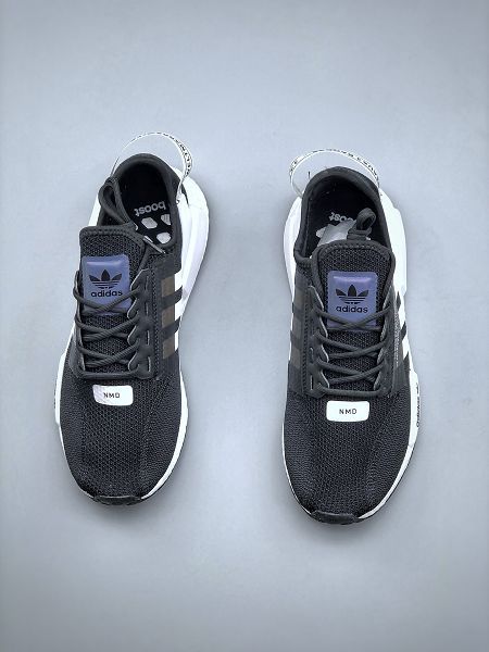 adidas boost nmd r1 2022新款 彈力針織鞋面顆粒大底男女款慢跑鞋