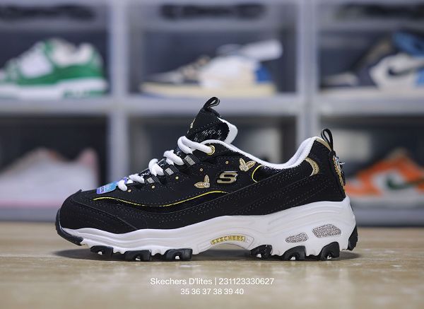 Skechers D lites 1.0精英一代系列 舒適熊貓老爹風厚底休閒運動復古女鞋慢跑鞋