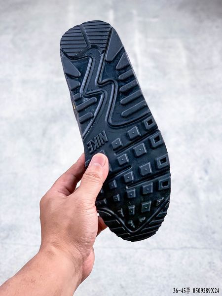 Nike Air Max 90 Oreo 2021新款 半掌氣墊復古男女款運動慢跑鞋 帶半碼