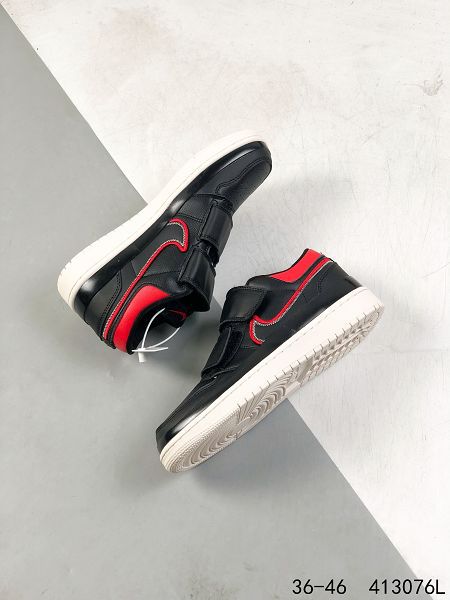 Air Jordan 1 Retro Low Double 2022新款 喬丹1代黑紅魔法扣男女款籃球鞋