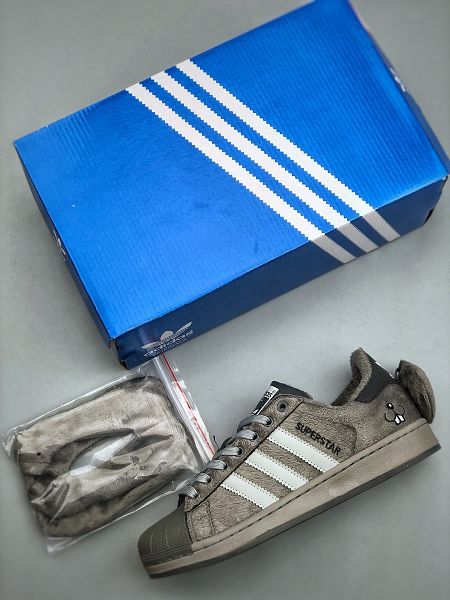 Adidas Originals Superstar 2023新款 貝殼頭灰兔子男女款休閒運動板鞋