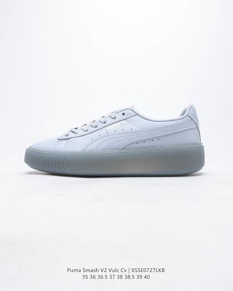 PUMA SMASH v2 VULC CV 2022新款 低幫皮面厚底增高女款老爹鞋