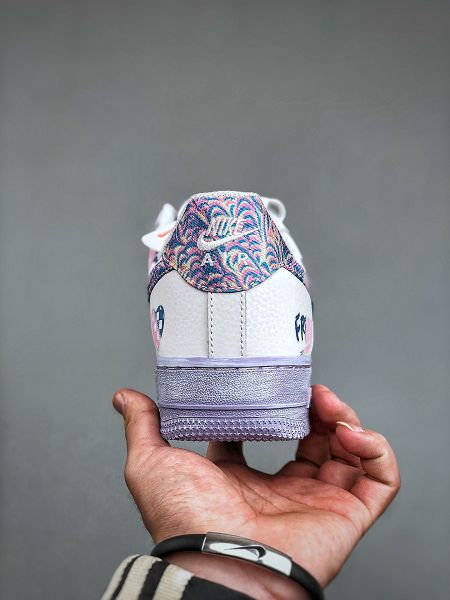 Nike Air Force 1'07 Low Double Hearts 2025最新男女款 二次元手繪塗鴉 粉藍雙心 空軍一號低幫休閒板鞋