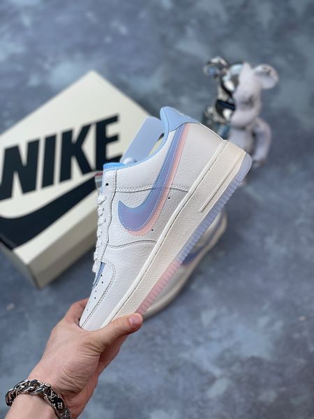 Nike Air Force1 Low White pink blue 2023新款 空軍一號低幫男女款休閒板鞋