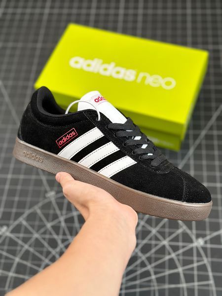 Adidas VL Court 2.0 2023新款 NEO系列皮面防滑輕便男女款休閒板鞋