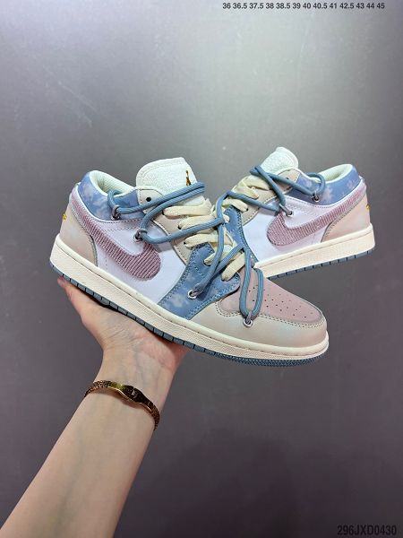 Air Jordan 1 Low 2022新款 喬丹1代男女款解構綁帶內置氣墊籃球鞋