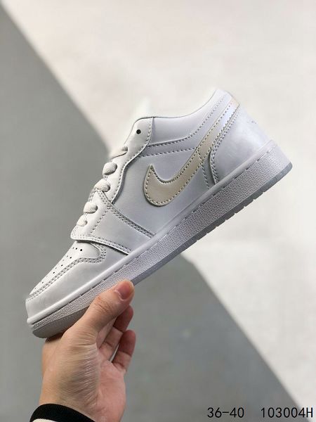 Air Jordan 1 Low 銀色倒鈎 低幫復古文化休閒運動鞋女鞋