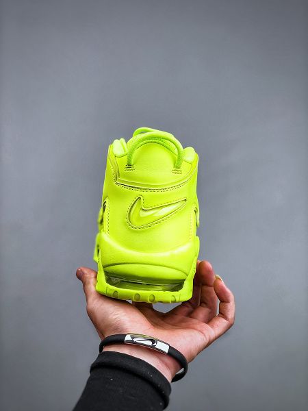 Nike Air More Uptempo 2022新款 大AIR皮蓬熒光黃男女款復古籃球鞋