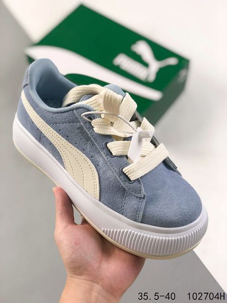 PUMA SMASH v2 VULC CV 2023新款 厚底皮面女款休閒板鞋